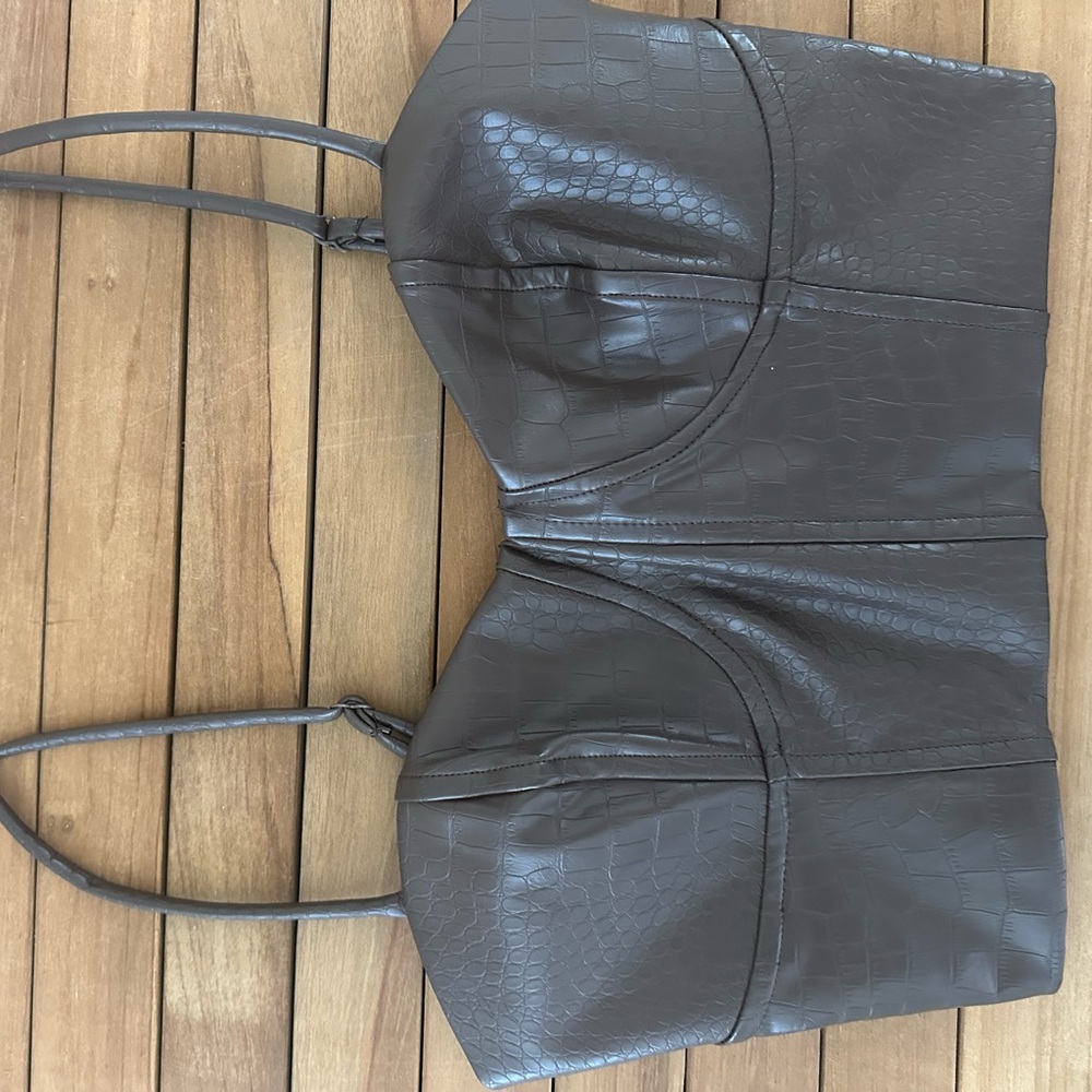 Express Brown Strappy Top